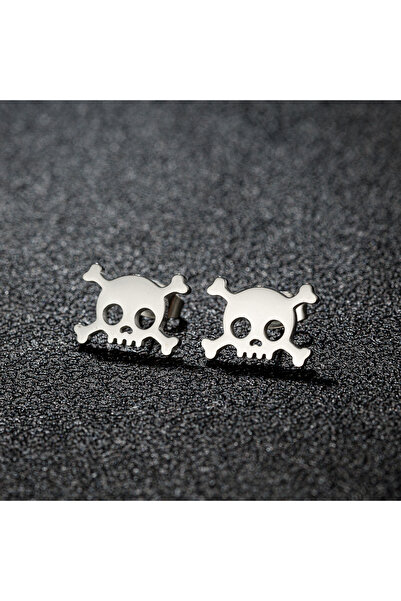 Choice3 GED151S 1Pair Hollow Mini Skull Earrings for Men Stainless Steel Ear ...