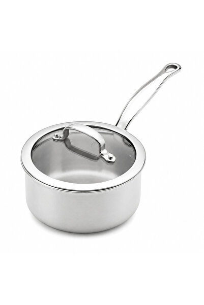 Greenpan Premiere Pro 5-Ply Stainless Steel Saucepan with Glass Lid 16 cm 1.58 L