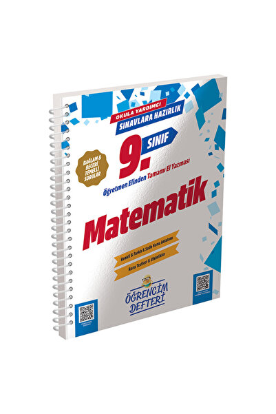 Murat Yayınları 3159 - 9.Sınıf Matematik Öğrencim Defteri
