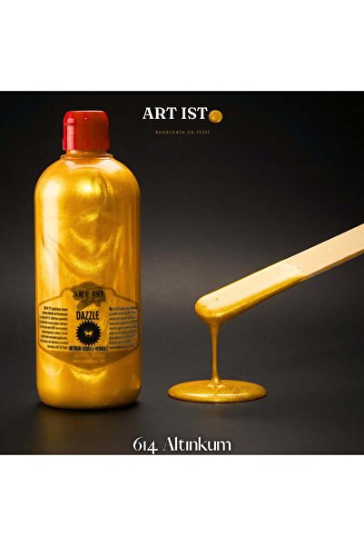 ART IST DAZZLE Metalik Sedefli ve Vernikli Su Bazlı Akrilik Boyalar 500ml | 6...