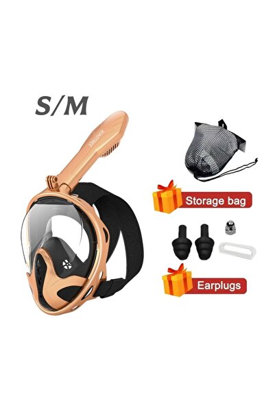 Choice11 Orange S M Professional Snorkeling Diving Mask Underwater Scuba Full...