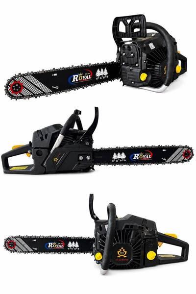 ÖM-KA Royal 52 CC - ÇİFT EGZOZLU Motorlu Testere - 51 CM KAMA - 3.8 HP Benzin...