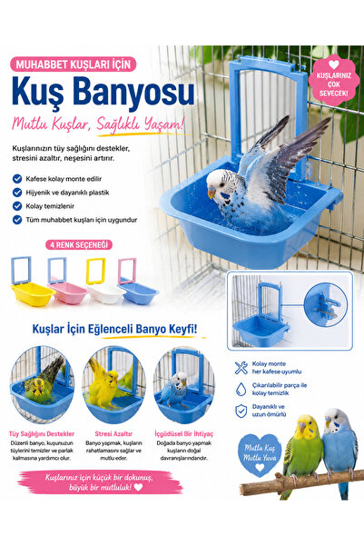 ARSPOLO Muhabbet kuşu aynalı banyoluk