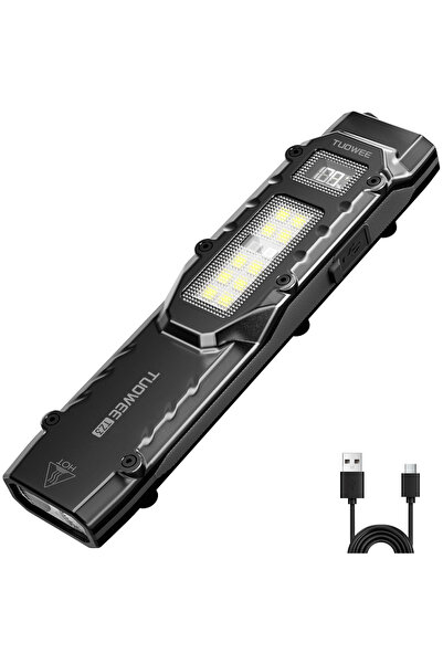 Choice Black EDC Tactical Rechargeable Flashlight,Dual-Switches LED Flashligh...