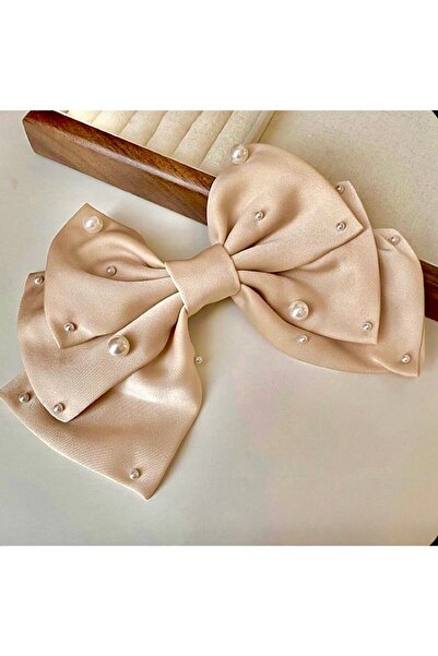 quella atelier 2 Piece Satin Pearl Luxury Bow Buckle