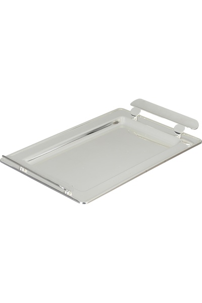 Alsaif Gallery Al Saif Gallery Stainless steel serving tray, 30x18.5x1 cm, re...