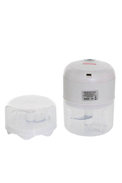 Edison Portable Chopper, 2 Bowls, 200-100Ml, 37W - White