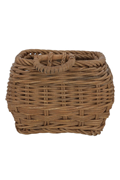 Alsaif Gallery Al Saif Gallery Wicker Basket, 14x10x10 cm - Brown