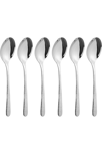 Alsaif Gallery Al Saif Gallery Stainless Steel Teaspoon Set, 6 Pieces - Silver