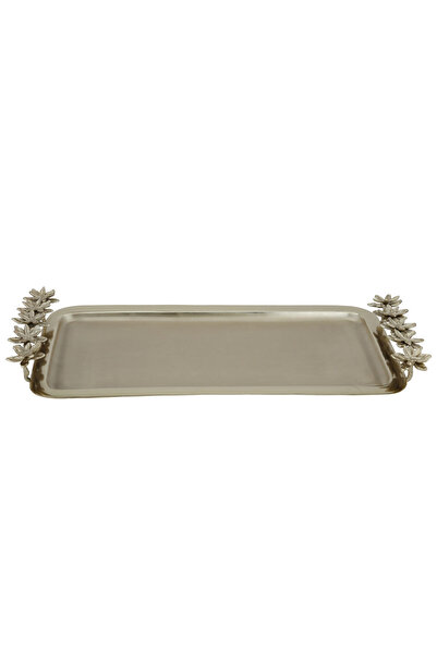 Alsaif Gallery Al Saif Gallery steel Serving Tray, rectangle - gold