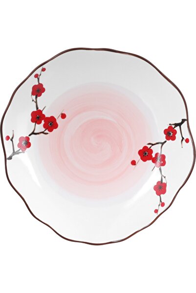 Alsaif Gallery Al Saif Gallery porcelain dessert plate, 22.2 cm - white-brown