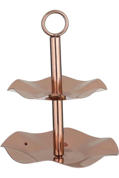 Alsaif Gallery Al Saif Gallery Stainless Steel Serving Rack, 17.5/14.7 cm, 2 ...