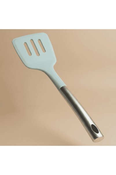 Alsaif Gallery Al Saif Gallery Silicone Serving Spoon, Steel Handle - Green