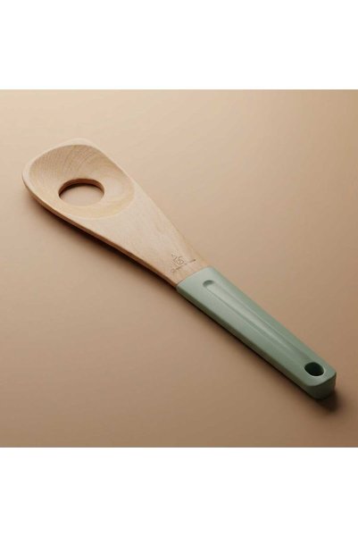 Alsaif Gallery Al Saif Gallery wooden spoon, with a hole in a silicone handle...