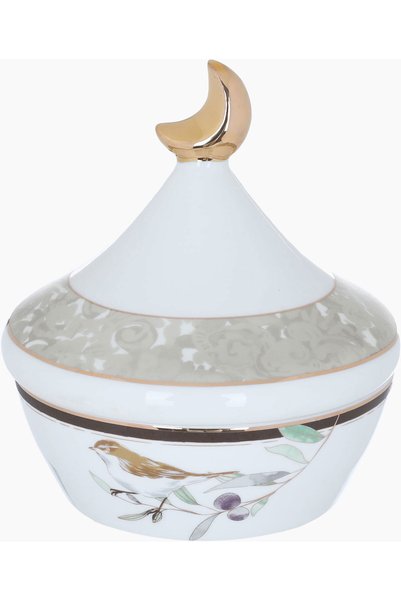 Alsaif Gallery Al Saif Gallery porcelain Tamriya, 12x12x14 cm, cover - white