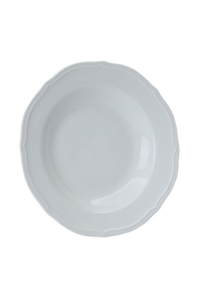 Alsaif Gallery Al Saif Gallery porcelain plate, 8 inches, round - white