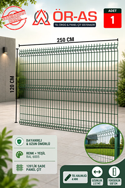 ÖR-AS TEL ÖRGÜ & PANEL ÇİT SİSTEMLERİ Ör-As Tel Bahçe Teli Panel Çit 120cmx25...