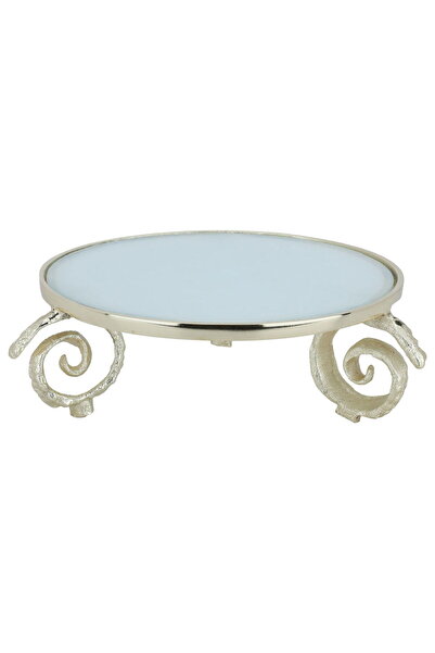 Alsaif Gallery Al Saif Gallery steel sweet serving dish, 37 x 15 x 4 cm, circ...