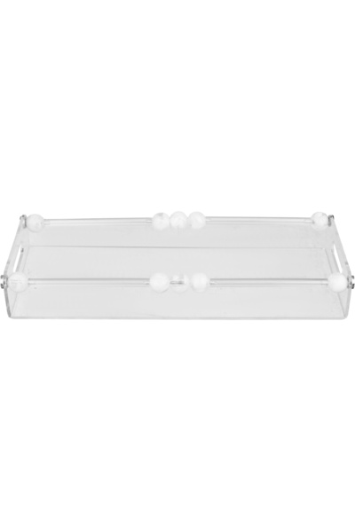 Alsaif Gallery Al Saif Gallery Acrylic serving tray, 40 x 17 x 7 cm, rectangu...