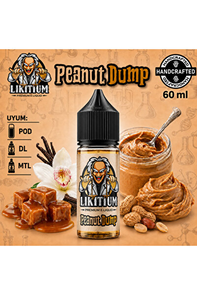 Peanut Dump (Fıstık Ezmesi, Karamel, Vanilya) 60ML/6MG PREMIUM Aroma