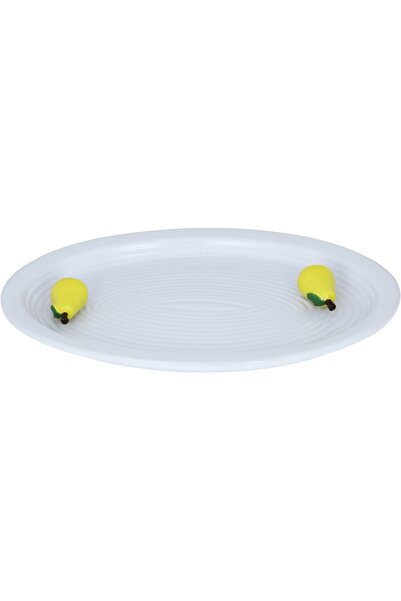 Alsaif Gallery Al Saif Gallery porcelain dessert plate, 35.9 x 25.7 x 4.2 cm,...