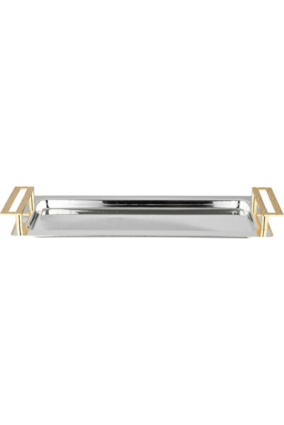 Alsaif Gallery Al Saif Gallery stainless steel serving tray, 33 x 15 x 4 cm, ...