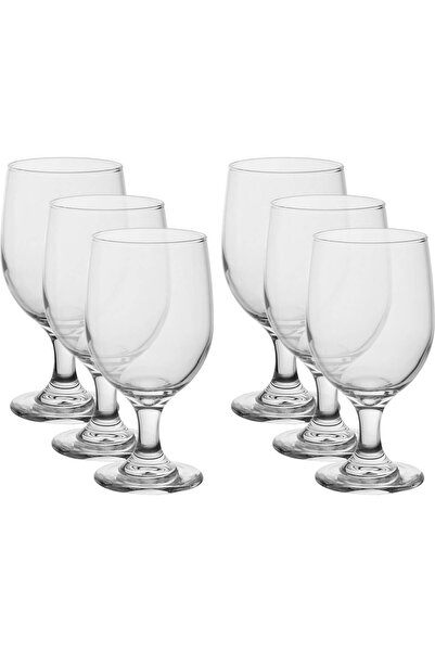 Alsaif Gallery Al Saif Gallery glass cups set, 370 ml, with base - transparent