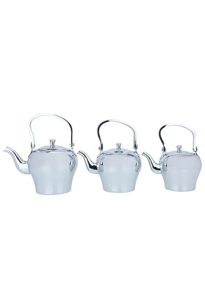 Alsaif Gallery Sulaiman SteelAl Saif Gallery Jug Set, 3 Pieces - Silver