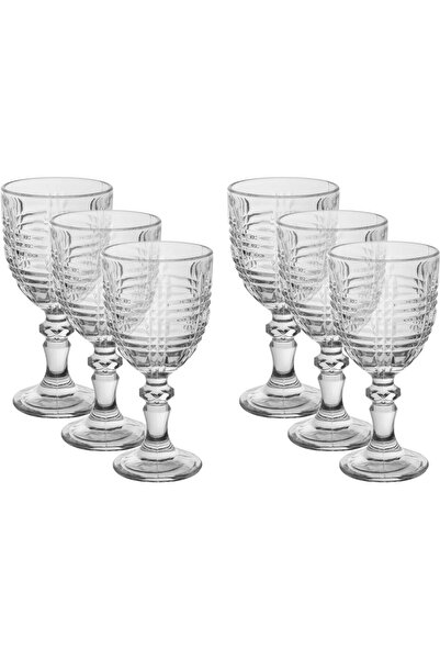 Alsaif Gallery Al Saif Gallery glass juice cups set, with base, 6 pieces - tr...