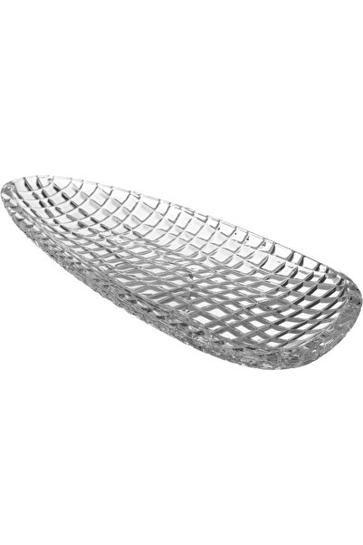 Alsaif Gallery Al Saif Gallery Max Glass Serving Plate, 44X17.2 Cm, Oval - Tr...
