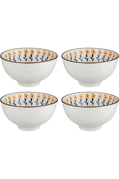 Alsaif Gallery Al Saif Gallery Porcelain Yogurt Set, 11.5 cm, 4 Pieces - Mult...