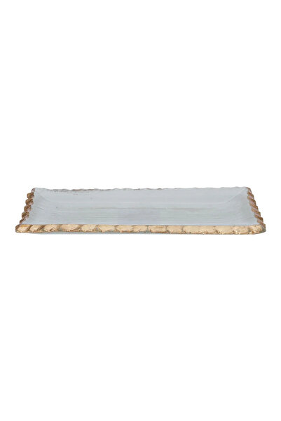 Alsaif Gallery Al Saif Gallery glass sweet dish, 22x10x2.5 cm, rectangular, w...