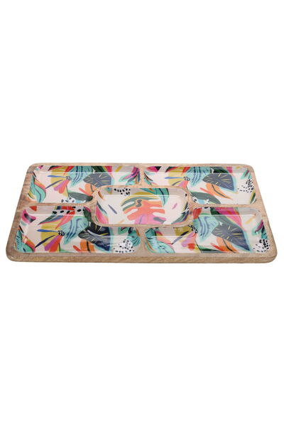 Alsaif Gallery Al Saif Gallery wooden serving plate, 0.6 x 9 x 15 cm, rectang...