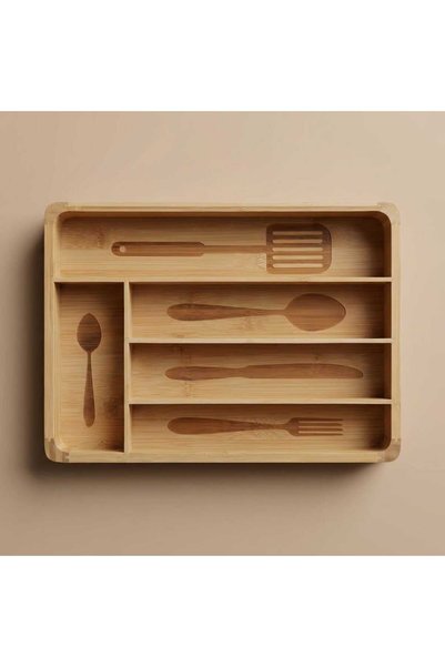 Alsaif Gallery Al Saif Gallery Wooden Spoon Tool Box, 5 Pieces - Wooden