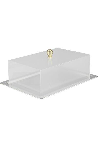 Alsaif Gallery Al Saif Gallery stainless steel serving dish, 25x18x10 cm, acr...