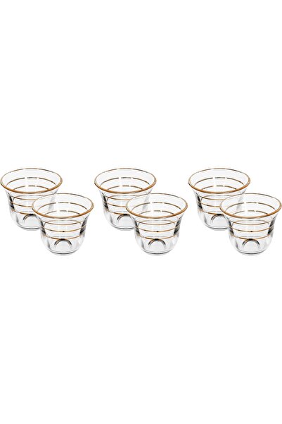 Alsaif Gallery OlayanAl Saif Gallery Glass Coffee Cup Set, 6 Pieces, 90 ml - ...