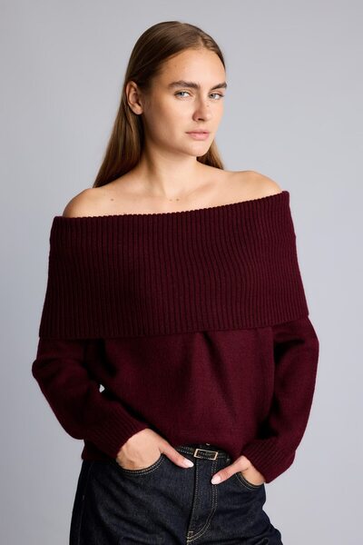 DeFacto Regular Fit Open Shoulder Long Sleeve Knitwear Sweater E1799Ax26Wn