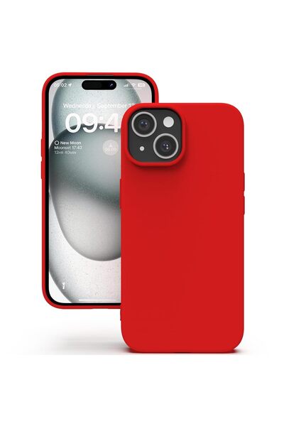 UCHOICE İPhone 15 Kılıf İçi Kadife Kamera Yükseltili Yumuşak Silikon Lansman ...