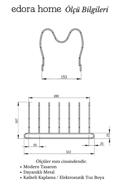 Edora Home Parlak Altın 6 Bölmeli Tava Tencere Kapak Düzenleyici Çekmece İçi Organizer Paslanmaz Metal