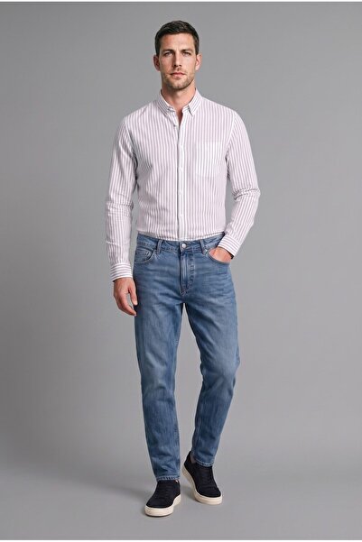 DeFacto 100% Cotton Regular Fit Polo Collar Long Sleeve Shirt H3619Ax26Sp