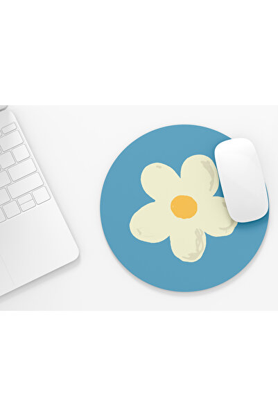 riyaz Mouse Pad - Mavi Zemin Papatya