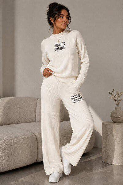 H&E LUXURY DESIGN Women's Sporty and Stylish Comfortable Two-Piece Knit Set