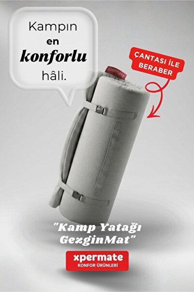 XPERMATE Katlanır Kamp Yatağı 70x180x6 Taşınabilir Sünger Kamp Çadır Matı Yer...