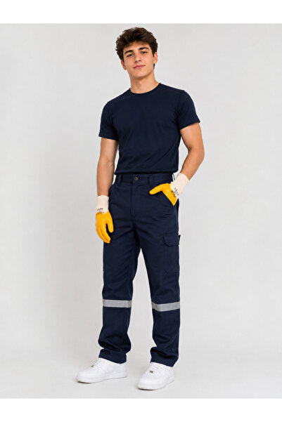 MAKROSAFETY Reflektörlü Kışlık İş Pantolonu İş Kıyafetleri Lacivert Renk