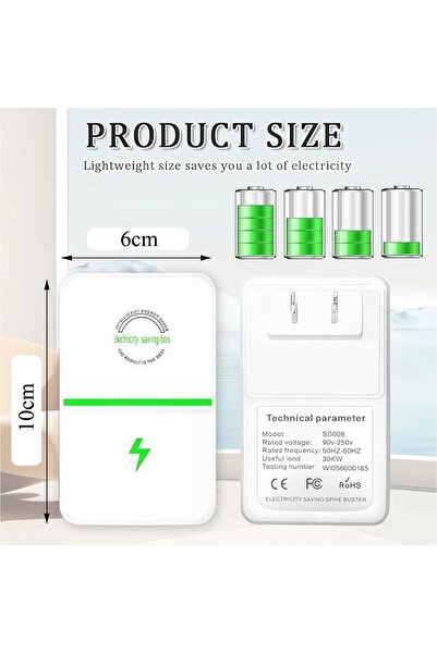 GENERIC4 XiuWoo 3 قطع موفر الطاقة الذكي للمنزل - تحكم فعال في الجهد، سهل الاستخدام