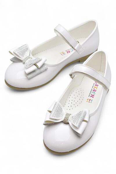 ISPARTALILAR 5952 Comfortable Sole Buckle Girl's Ballerina Shoes Wedding Even...