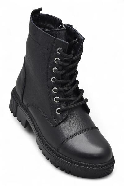 ISPARTALILAR 19832 Πλήρως ορθοπεδικές μαύρες γνήσιες δερμάτινες γυναικείες μπ...