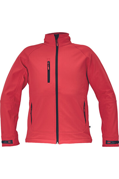 Generic Brand Men's Chitra Red Softshell Fleece Jacket with Zipper Pockets an...