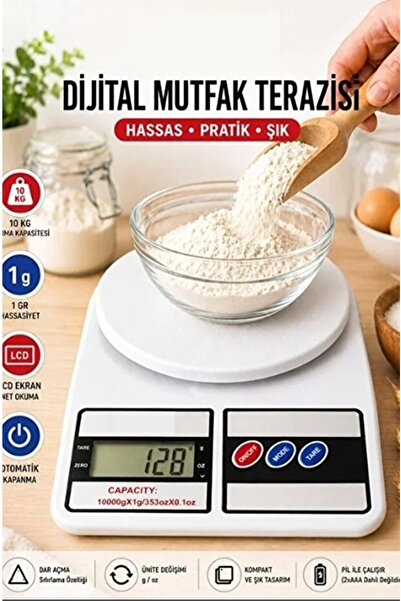 İndirimKap Digital Mutfak Terazisi Sf400 10 Kg Mutfak Terazisi Mutfak Tartısı...