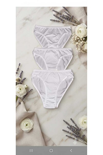 AZOSEV Plain White Color Panties 3-Pack